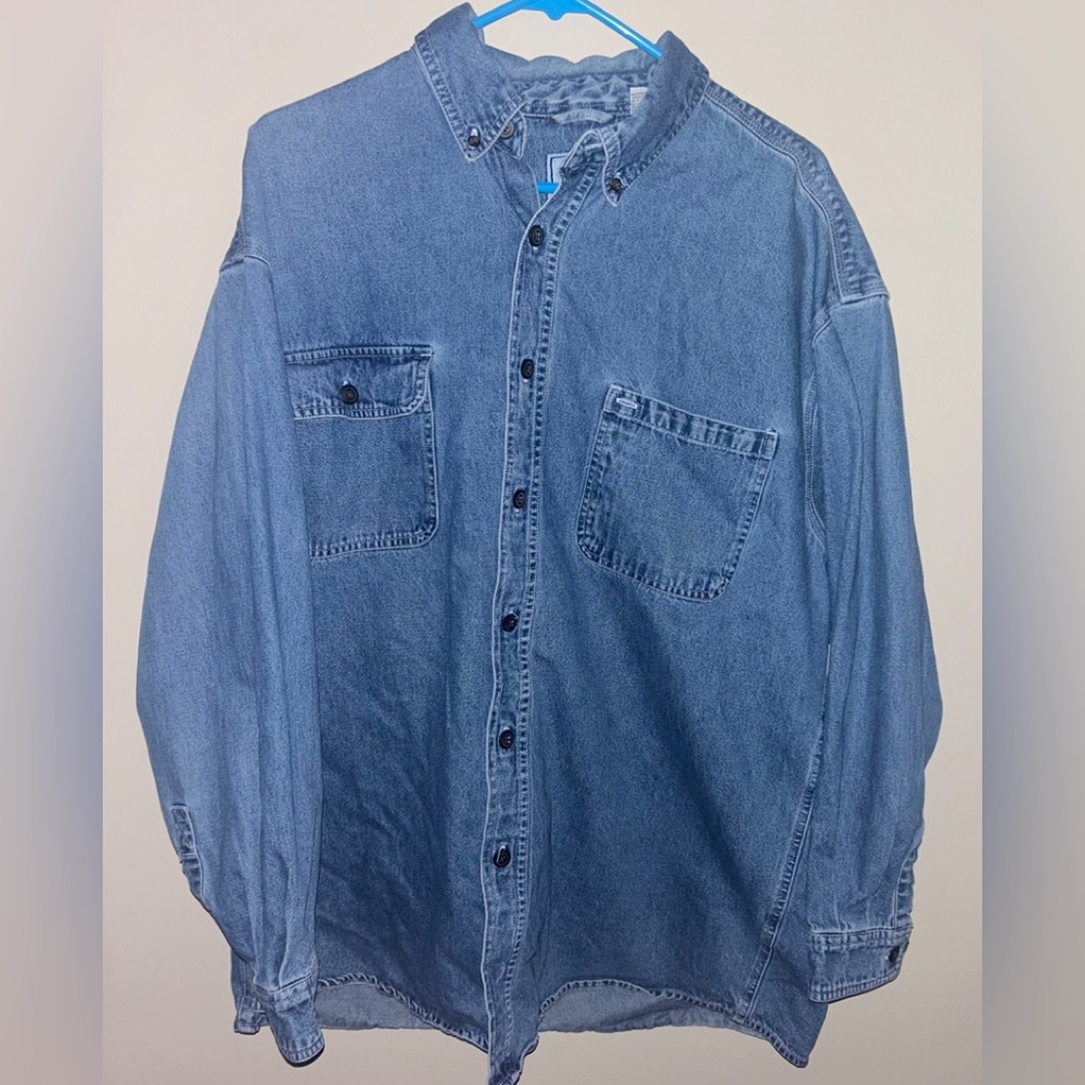 Vintage Men’s Wrangler Hero Button Up Shirt W/Front Pockets -XL